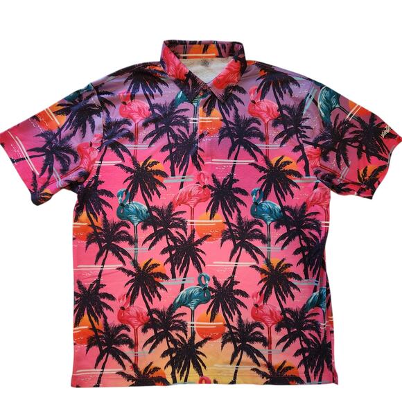 Lot of 2 Golf Gods Australia Button-down Shirts, Tropical, Hawaiian Size 2XL - Picture 10 of 14